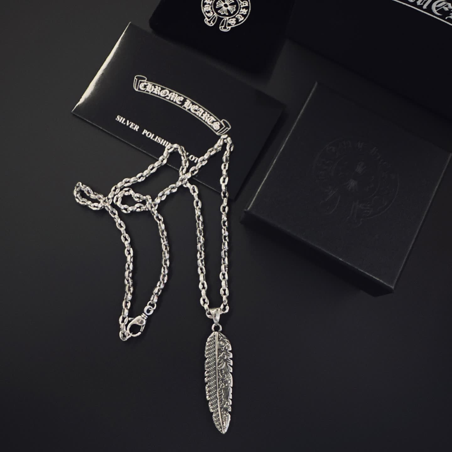 Chrome Hearts Feather Pendant Necklace